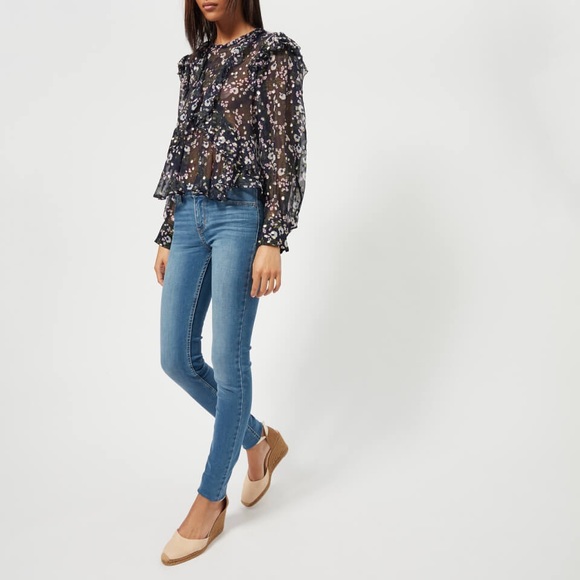 ISABEL MARANT silk Ruffled Floral Blouse - Picture 15 of 15